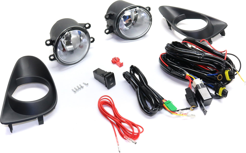 YARIS 12-14 FRONT FOG LAMP RH AND LH, Assembly, Halogen, Clear Lens, Exc. SE Model