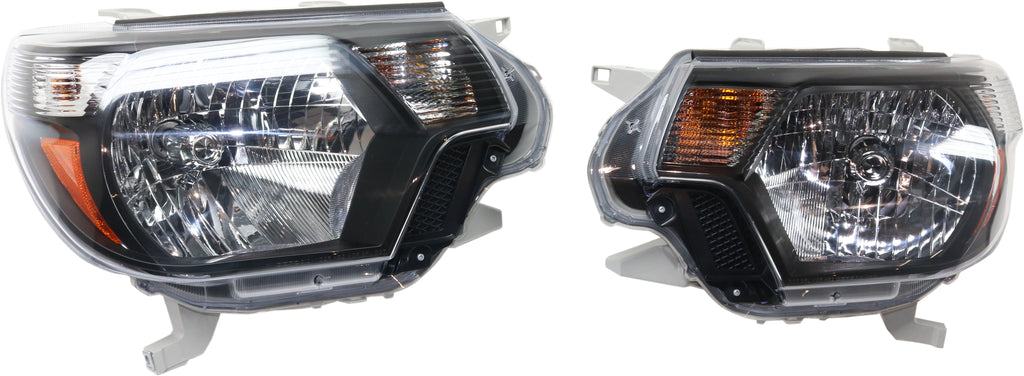 TACOMA 12-15 HEAD LAMP RH AND LH, Assembly, Halogen, Black Interior, (14-15, Type 1)