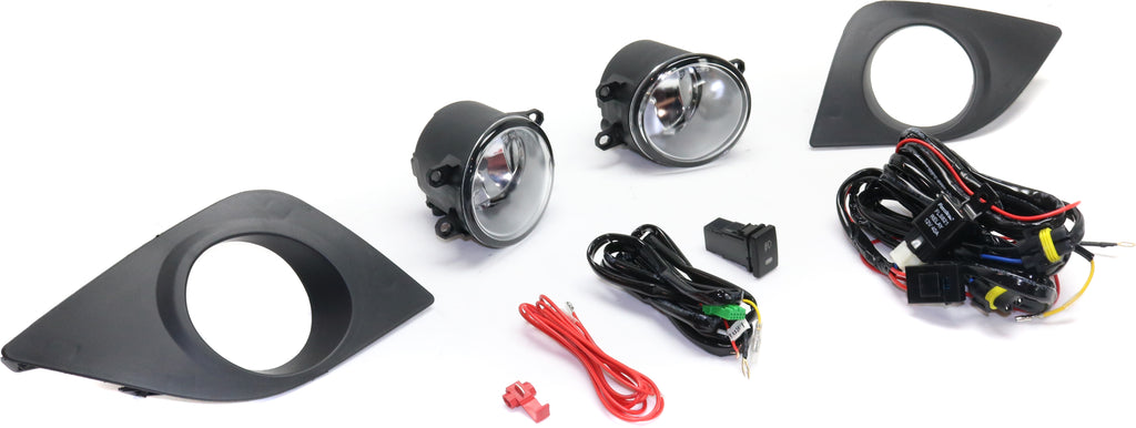 COROLLA 14-16 FRONT FOG LAMP RH AND LH, Assembly, Halogen, Clear Lens