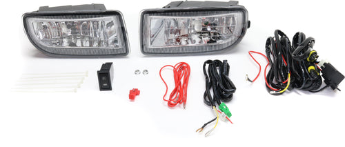 LAND CRUISER 98-07 FRONT FOG LAMP RH and LH, Assembly, Halogen, Clear Lens