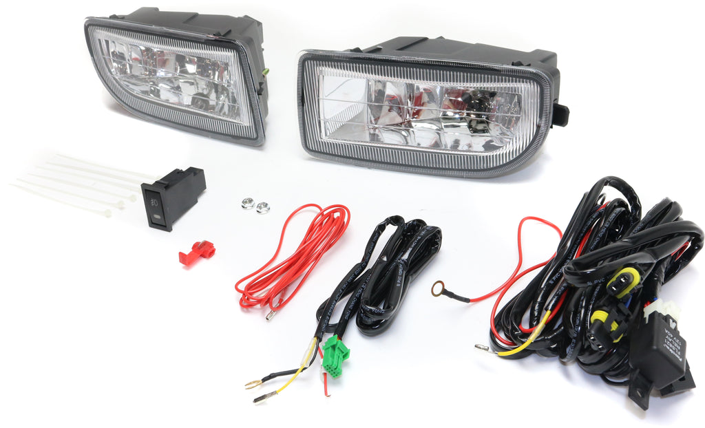 LAND CRUISER 98-07 FRONT FOG LAMP RH and LH, Assembly, Halogen, Clear Lens