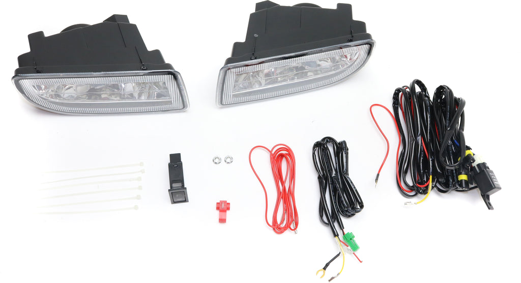 LAND CRUISER 98-07 FRONT FOG LAMP RH and LH, Assembly, Halogen, Clear Lens