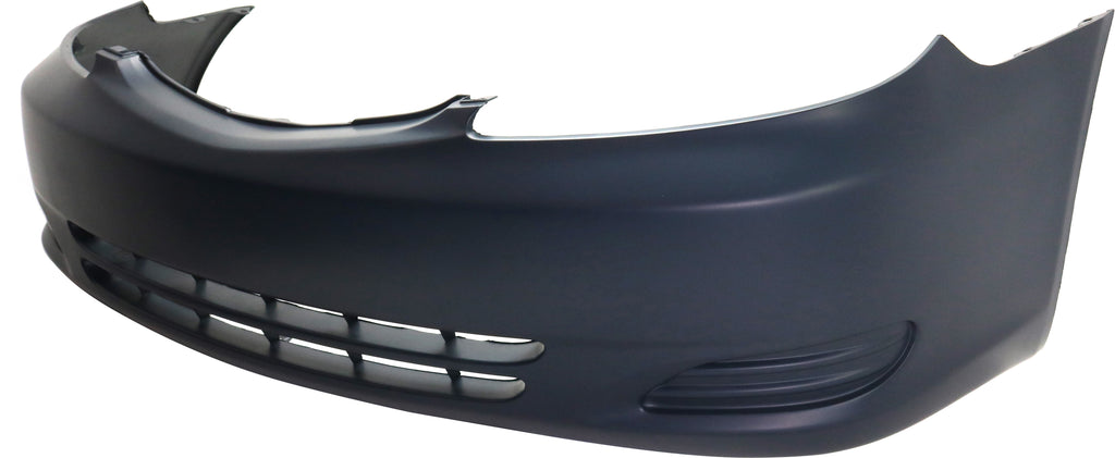 Front Bumper Cover Primed For 2002-2004 Toyota Camry Without Fog Light Holes LE/XLE Models USA Built Vehicle Replacement T010310P