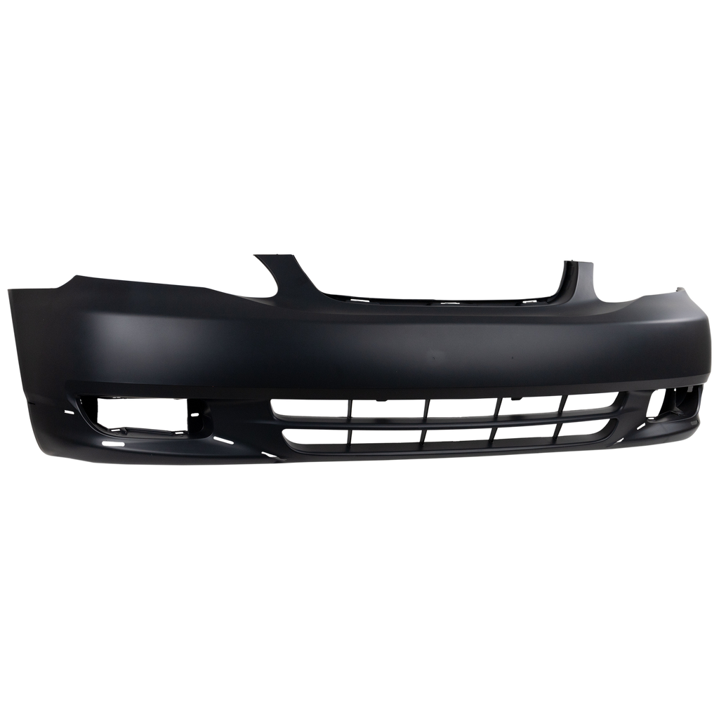 Front Bumper Cover Primed For 2003-2004 Toyota Corolla With Signal Light Holes S Model Replacement T010316P