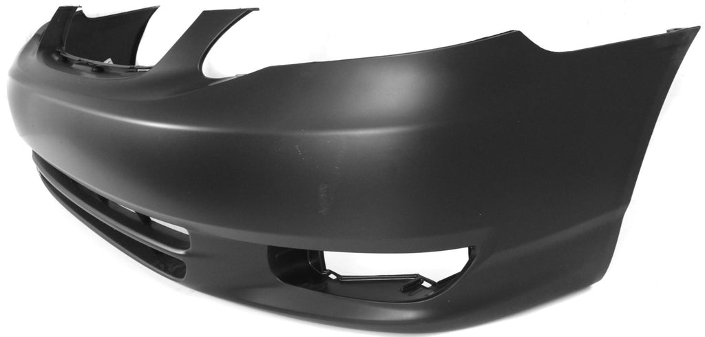 Front Bumper Cover Primed For 2003-2004 Toyota Corolla Without Spoiler Holes CE/LE Models - CAPA Replacement T010317PQ