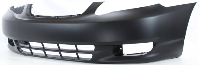 Front Bumper Cover Primed For 2003-2004 Toyota Corolla Without Spoiler Holes CE/LE Models Replacement T010317P