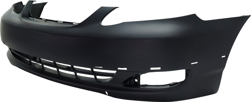 Front Bumper Cover Primed For Toyota Corolla 2005 - 2008 With Spoiler Holes S | XRS Models Replacement T010332P