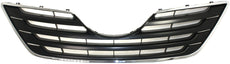 CAMRY 07-09 GRILLE, ABS Plastic, Chrome Shell/Painted Blck Insert, USA/Japan Built, XLE Model