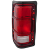 DAKOTA 87-96 TAIL LAMP LH, Lens and Housing, w/ Black Outer Trim, w/o Chrme Inner Stripes