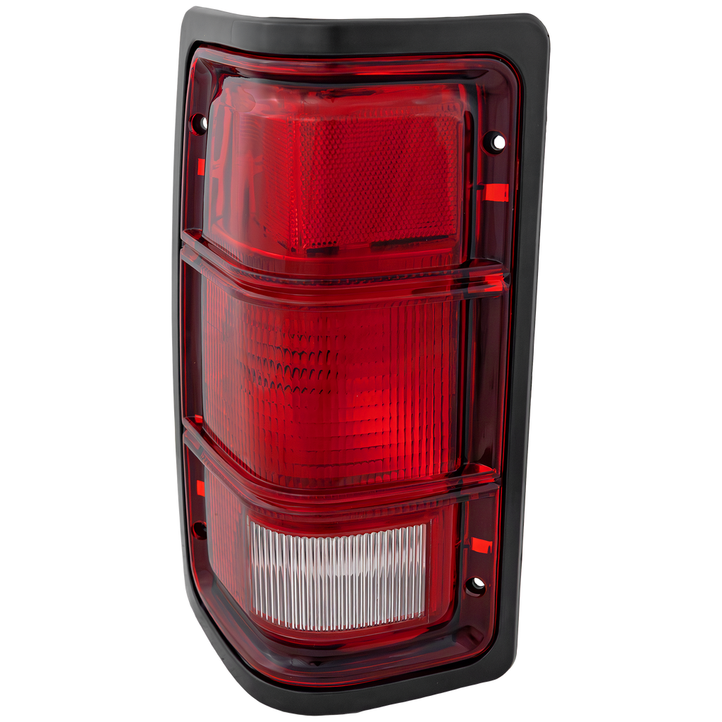 DAKOTA 87-96 TAIL LAMP LH, Lens and Housing, w/ Black Outer Trim, w/o Chrme Inner Stripes