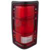 DAKOTA 87-96 TAIL LAMP LH, Lens and Housing, w/ Black Outer Trim, w/o Chrme Inner Stripes