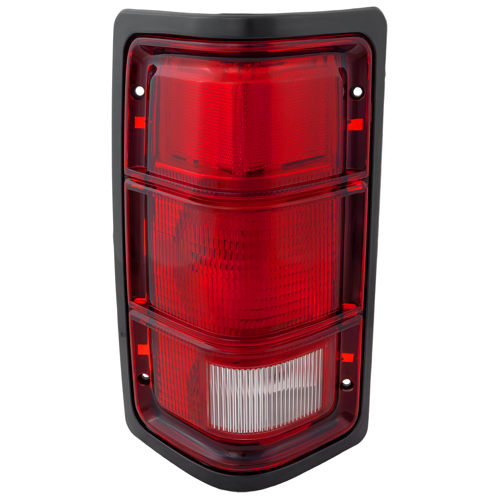 DAKOTA 87-96 TAIL LAMP LH, Lens and Housing, w/ Black Outer Trim, w/o Chrme Inner Stripes