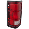 DAKOTA 87-96 TAIL LAMP LH, Lens and Housing, w/ Black Outer Trim, w/o Chrme Inner Stripes