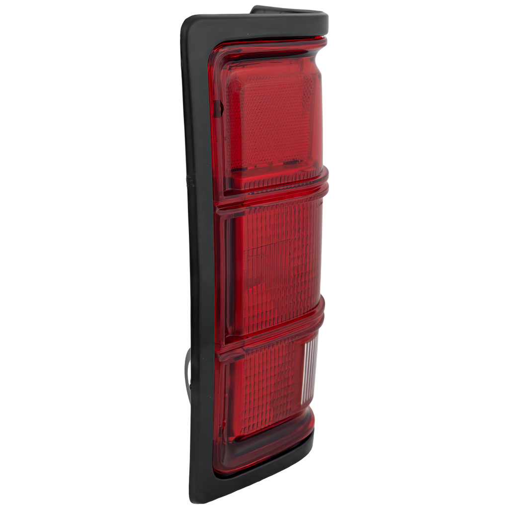 DAKOTA 87-96 TAIL LAMP LH, Lens and Housing, w/ Black Outer Trim, w/o Chrme Inner Stripes