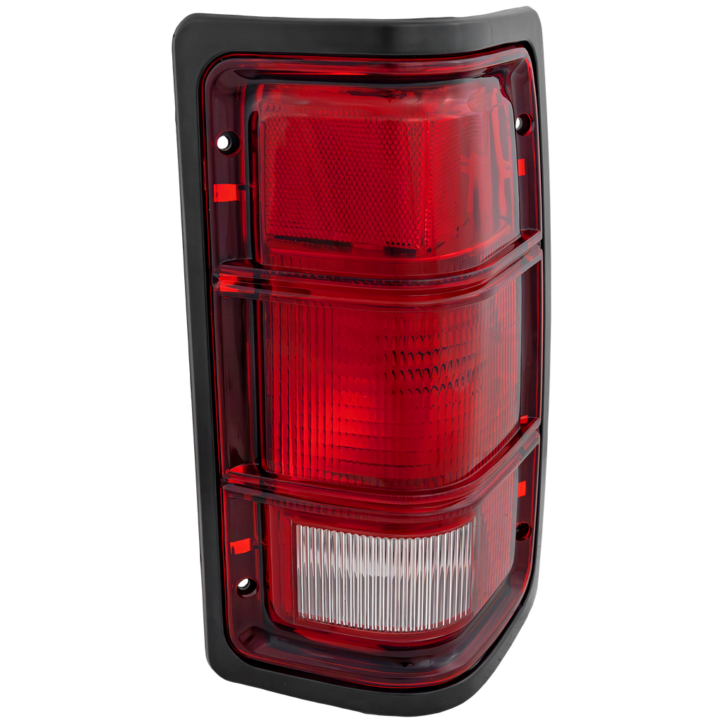 DAKOTA 87-96 TAIL LAMP RH, Lens and Housing, w/ Black Outer Trim, w/o Chrme Inner Stripes