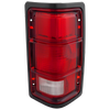 DAKOTA 87-96 TAIL LAMP RH, Lens and Housing, w/ Black Outer Trim, w/o Chrme Inner Stripes