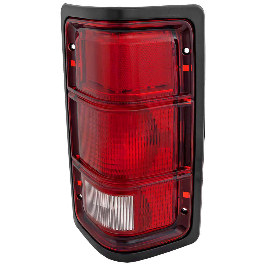 DAKOTA 87-96 TAIL LAMP RH, Lens and Housing, w/ Black Outer Trim, w/o Chrme Inner Stripes