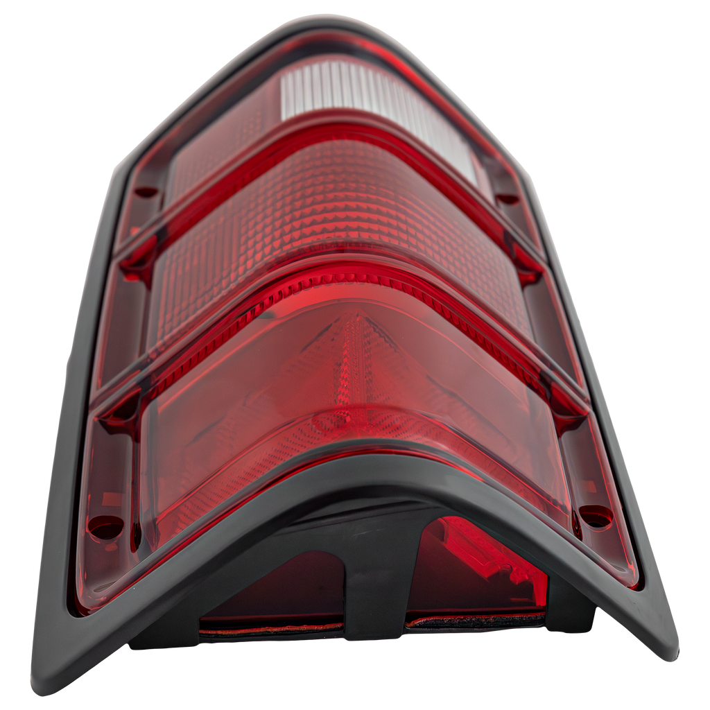 DAKOTA 87-96 TAIL LAMP RH, Lens and Housing, w/ Black Outer Trim, w/o Chrme Inner Stripes