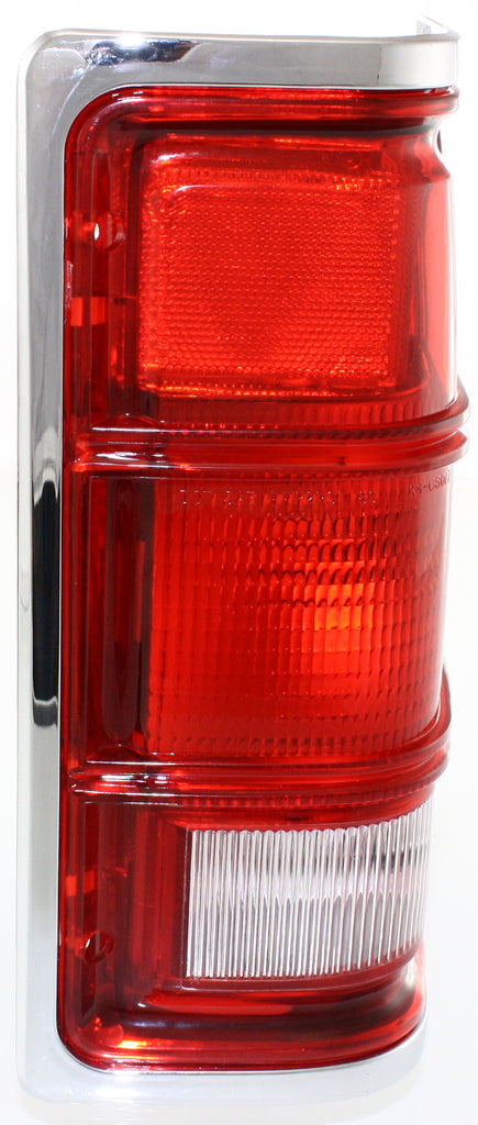 DAKOTA 87-96 TAIL LAMP RH, Lens and Housing, w/ Chrme Outer Trim, w/o Chrme Inner Stripes