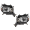 TACOMA 05-11 CLEAR HEAD LAMP RH AND LH, Lens and Housing, Black Interior