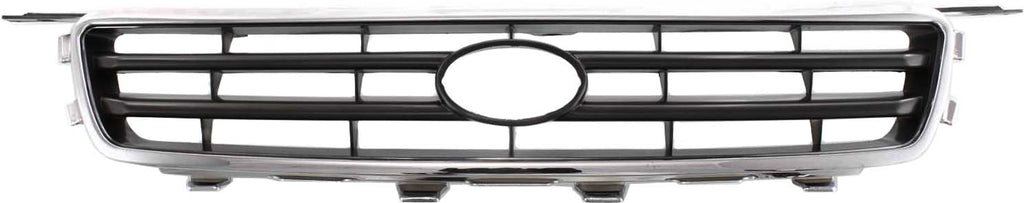 CAMRY 00-01 GRILLE, Chrome Shell/Painted Silver-Black Insert