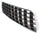 S60 01-04 GRILLE, Chrome Shell/Painted Black Insert, (Exc. R Models)