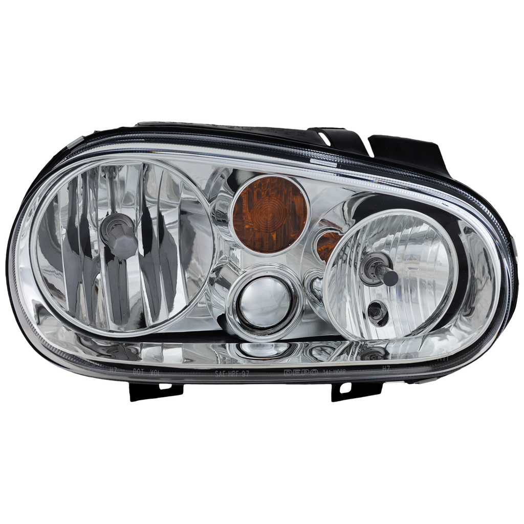 GOLF 02-06 HEAD LAMP RH, Assembly, Halogen, w/o Fog Lights