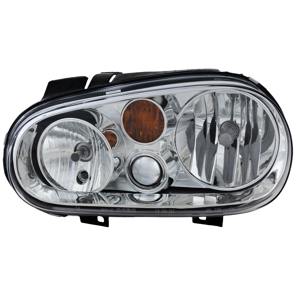 GOLF 02-06 HEAD LAMP LH, Assembly, Halogen, w/o Fog Lights