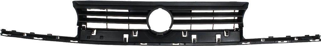 CABRIO 95-99/GOLF 93-99 GRILLE, ABS Plastic, Painted Black Shell and Insert, w/ Single Bulb Headlight Holes