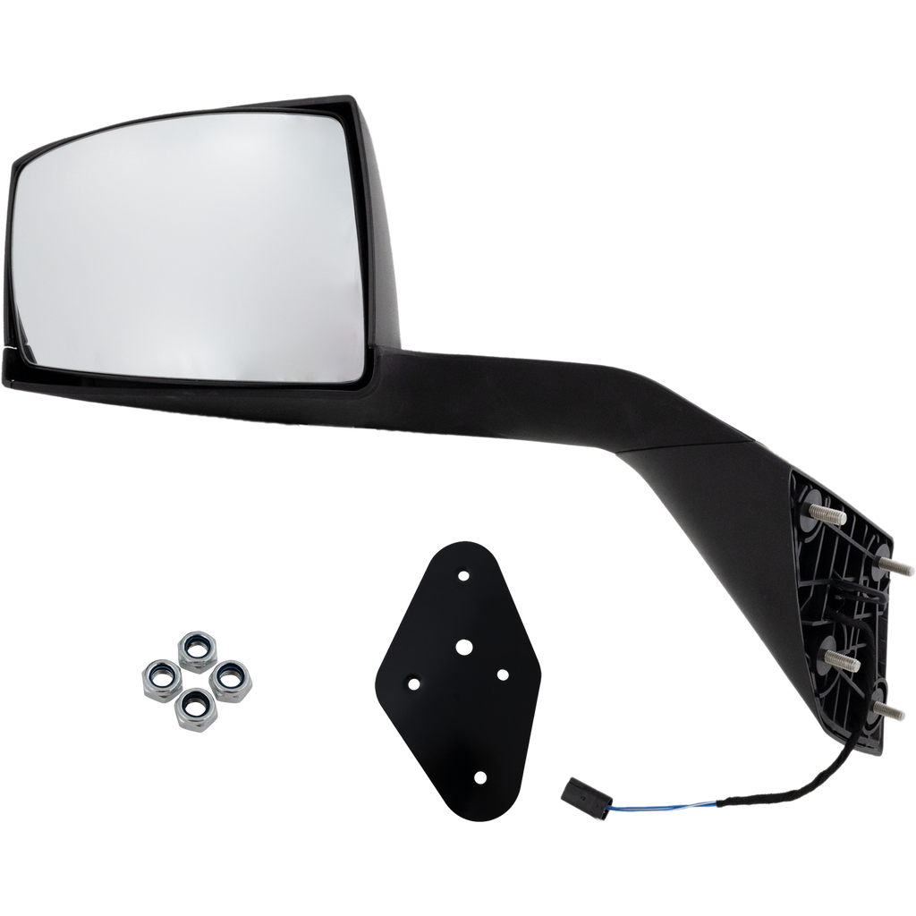 VOLVO VNL 04-14 HOOD MIRROR LH, Manual Adjust, Non-Folding, Heated, Paintable
