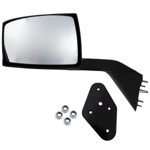 VOLVO VNL 04-14 HOOD MIRROR LH, Manual Adjust, Non-Folding, Non-Heated, Textured Black