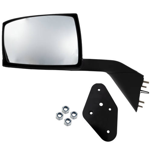 VOLVO VNL 04-14 HOOD MIRROR LH, Manual Adjust, Non-Folding, Non-Heated, Textured Black