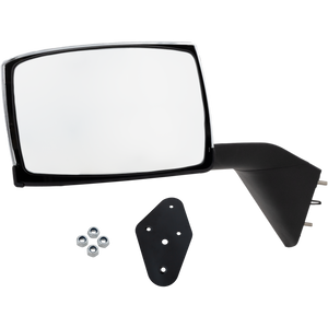 VOLVO VNL 04-14 HOOD MIRROR LH, Manual Adjust, Non-Folding, Non-Heated, Chrome