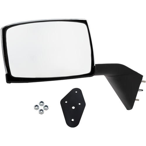 VOLVO VNL 04-14 HOOD MIRROR LH, Manual Adjust, Non-Folding, Non-Heated, Chrome