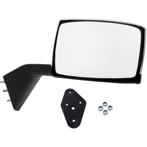 VOLVO VNL 04-14 HOOD MIRROR RH, Manual Adjust, Non-Folding, Non-Heated, Chrome
