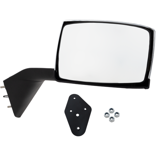 VOLVO VNL 04-14 HOOD MIRROR RH, Manual Adjust, Non-Folding, Non-Heated, Chrome