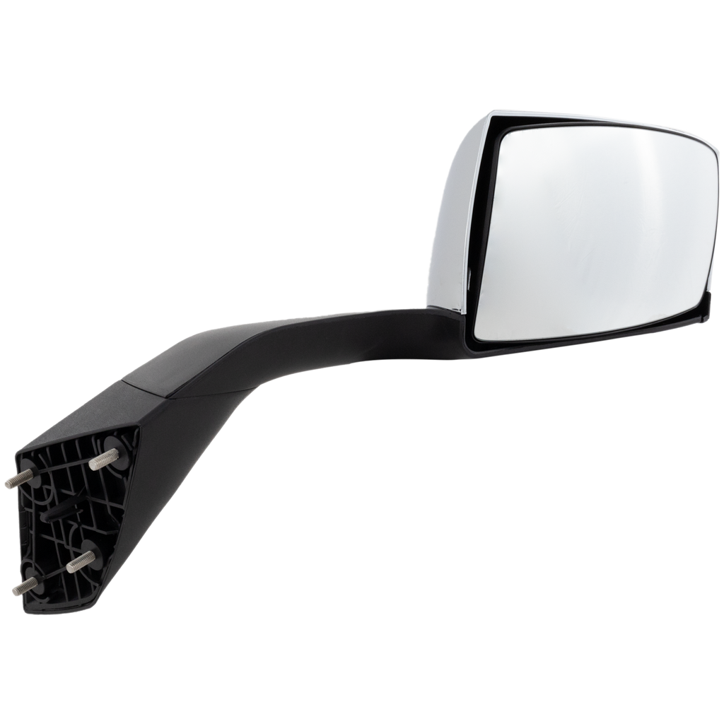 VOLVO VNL 04-14 HOOD MIRROR RH, Manual Adjust, Non-Folding, Non-Heated, Chrome