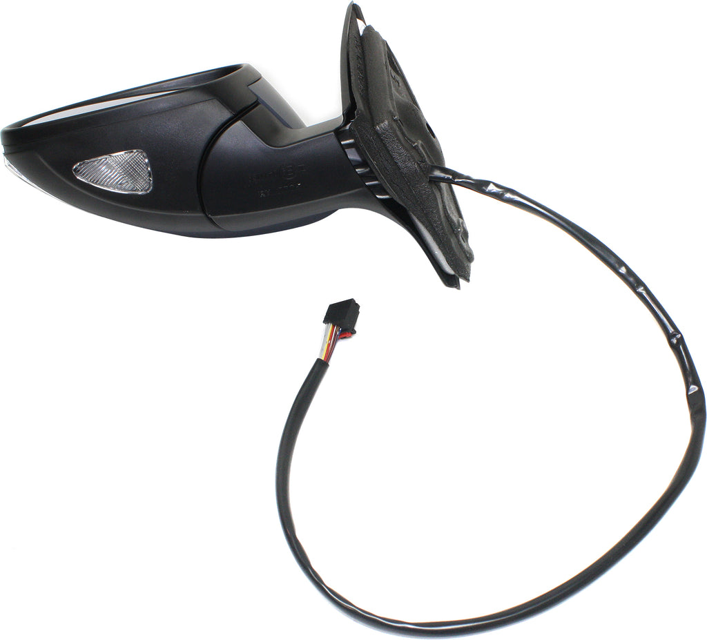TIGUAN 09-17 MIRROR LH, Power, Power Folding, Heated, Paintable, w/ Memory, Puddle Light, and Signal Light, (SEL/R-Line Model)