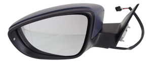 BEETLE 12-19 MIRROR LH, Power, Manual Folding, Heated, Paintable, w/ In-housing Signal Light, w/o Auto Dimming, BSD, and Memory