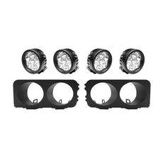 Outlaw/Pro-Mod Bumper Light Kit Round Round LED Light Kit for Outlaw Front Bumpers, includes 4 Round LED Auxiliary lights and 2 brackets.