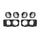 Outlaw/Pro-Mod Bumper Light Kit Round Round LED Light Kit for Outlaw Front Bumpers, includes 4 Round LED Auxiliary lights and 2 brackets.