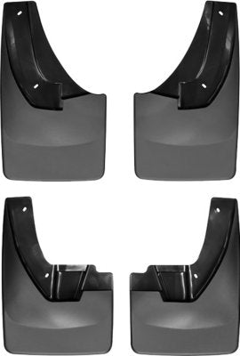 No Drill Mudflaps; Color: Black; 2009 - 2014 Dodge Ram Truck 1500; Fits models with flares