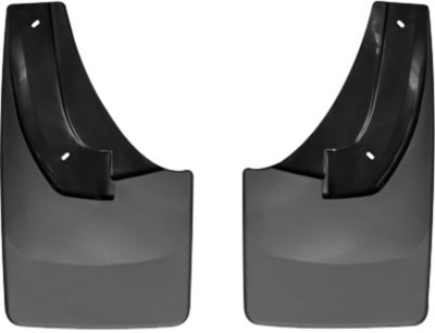 No Drill Mudflaps; Color: Black; 2009 - 2014 Dodge Ram Truck 1500; Fits models with flares