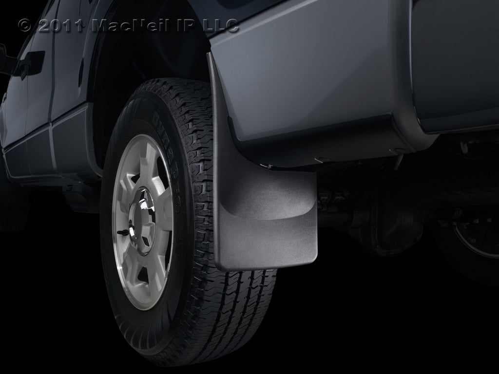 No Drill MudFlaps; Color: Black; 2009 - 2014 Dodge Ram Truck 1500; Fits models with flares