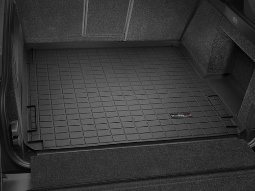 Cargo Liners; Color: Black; 2013 - 2014 Land Rover Range Rover; Trim is necessary to enable utilization of optional rail cargo system