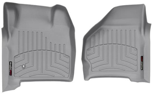 Front FloorLiner; Grey; 1999 - 2007 Ford F-250 Super Duty Crew; No fit: 4x4 manual Xfer case