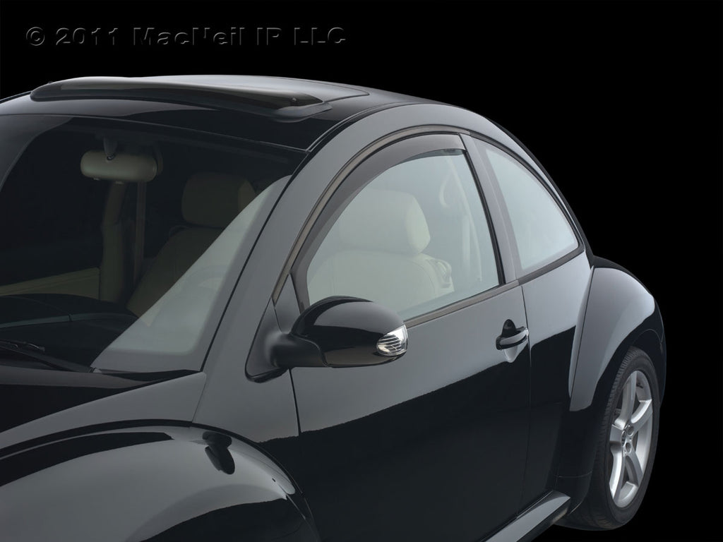 Rear Side Window Deflectors; Color: Dark Smoke; 2008 - 2009 Saturn Vue;