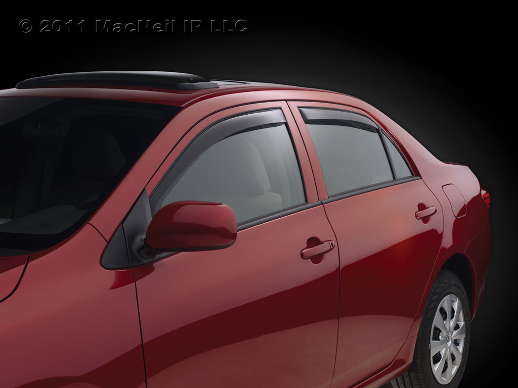 Rear Side Window Deflectors; Color: Dark Smoke; 2008 - 2009 Saturn Vue;